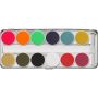 Kryolan Aquacolor F Basicpalette 12 colors