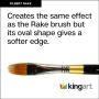 Kingart Golden Taklon Filbert Brush Grass Comb 1/8
