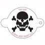 Tap Facepaint Stencil Skull with Crossbones
