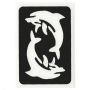 Glittertattoo Stencil Dancing Dolphins (5 pack)
