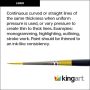 Kingart Original Gold 9350 Series, Golden Taklon Liner 3 Pcs