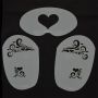 FA Airbrush/Facepaint Heart Tribal Stencils