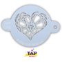 Tap Facepaint Stencil Flower Heart