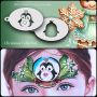 Facepainting Stencil Christmas Penguin
