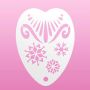 Heart Stencil - Let It Snow