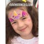 oOh Body Art Butterfly Unicorn Facepaint Stencil K19A