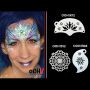 oOh Body Art Snowflake Princess Mask Face Paint Stencil K012