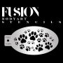 Prowling Paw Print Face Paint Stencil