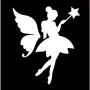 Glittertattoo Stencil Playful Fairy  (5 pack)