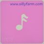Schminksjabloon Sillyfarm Muzieknoot