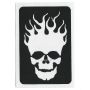 Glittertattoo Sjabloon Skull Flame (5 pack)