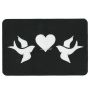 Glittertattoo Sjabloon Heart Doves (5 pack)