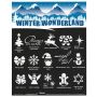 Glimmer Winter Wonderland Stencil Set with poster