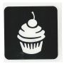 Glitter Stencil Cupcake (5 pack)