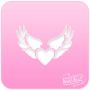Silly Farm Stencil Heart Wings