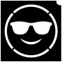 Glittertattoo Sjabloon Emoji Cool Dude (5 pack)