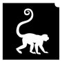 Glittertattoo Stencils Small Monkey (5 pack)