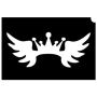 Glittertattoo Stencils Crown Wings (5 pack) (24298)