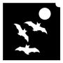 Glittertattoo Stencils Night Bats (5 pack) 