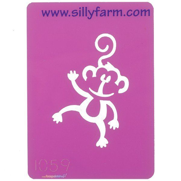 Facepaint Stencil Sillyfarm Monkey Face Paint Shop Facepaint Stencil Sillyfarm Monkey Face Paint Shop