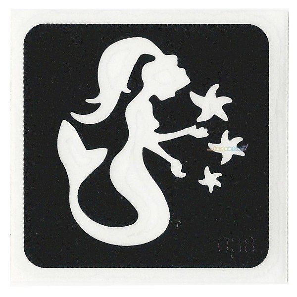 Glittertattoo Stencil Mermaid (5 pack) |Facepaintshop