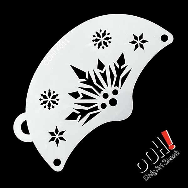 Ooh Body Art Snowflake Queen Mask Face Paint Stencil K011 Face