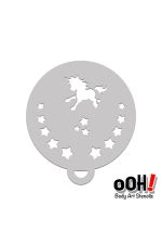 oOh Body Art Unicorn Star Flip Stencil C30