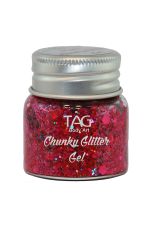 Tag Chunky Glitter Gel Plum