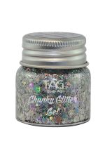 Tag Chunky Glitter Gel Zilver