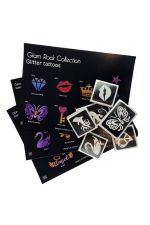 Glam Rock Stencil Glitter Tattoo Set