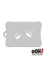 oOh Body Art Bloody Hands Stencil