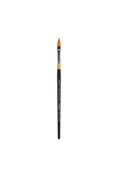 Kingart Golden Taklon Oval Floral Petal Brush 2