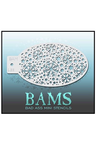 Bad Ass Bams FacePaint Stencil Snow Storm