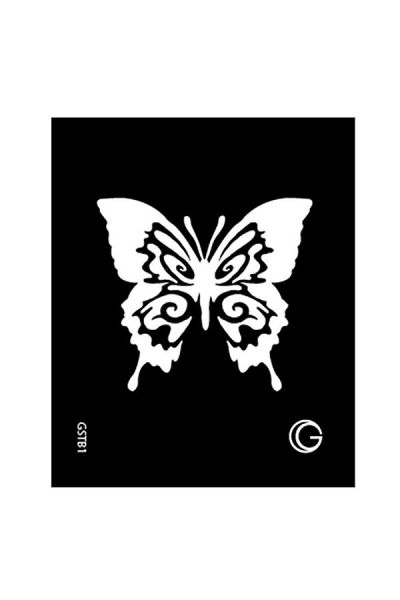 Butterfly Zwarte Tattoo Sjabloon