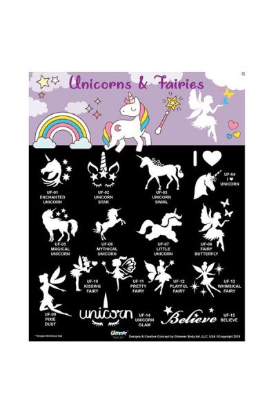 Glimmer Unicorns & Fairies Set met poster