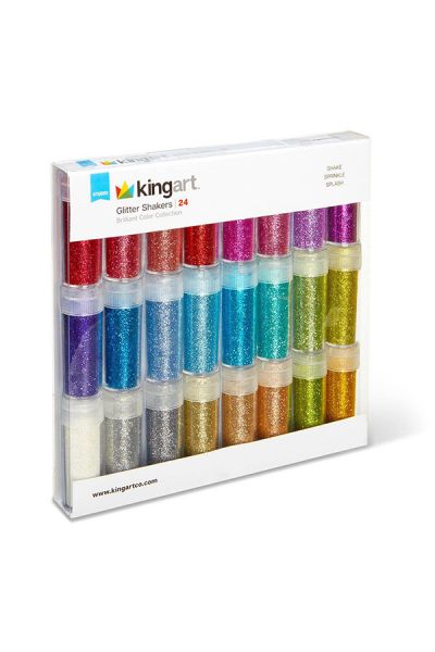 Kingart Glitter Shaker Jars 24 Shades