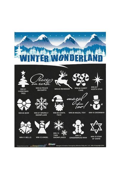 Glimmer Winter Wonderland Stencil Set met poster