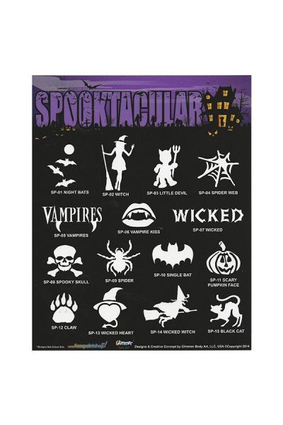 Glimmer Winter Spooktacular Stencil Set met poster