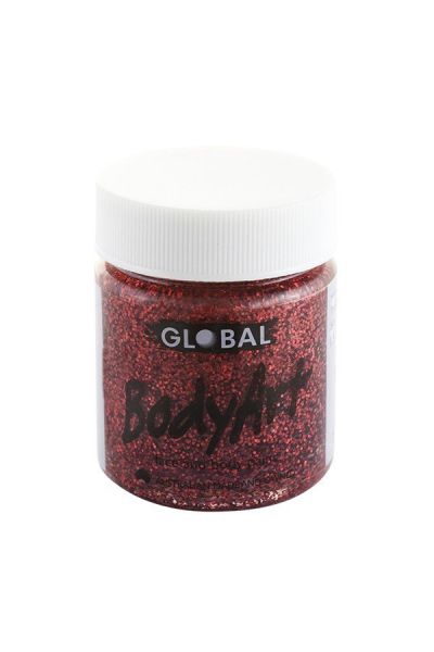 Global Bodyart Glittergel Red