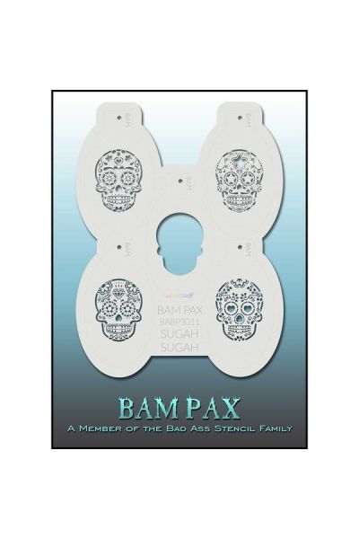 Bad Ass Bam-Pax Skull Schmink Sjabloon