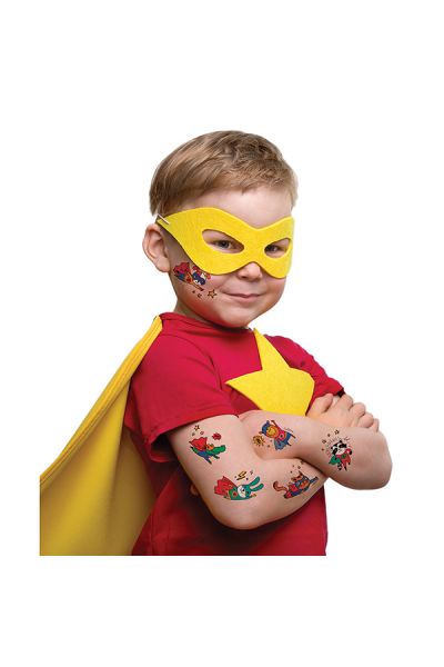 Temporary Tattoo Superhero Set