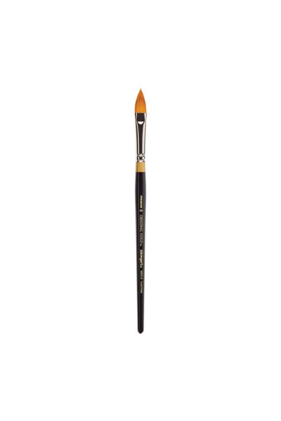 Kingart Golden Taklon Brush Oval Floral Petal 6