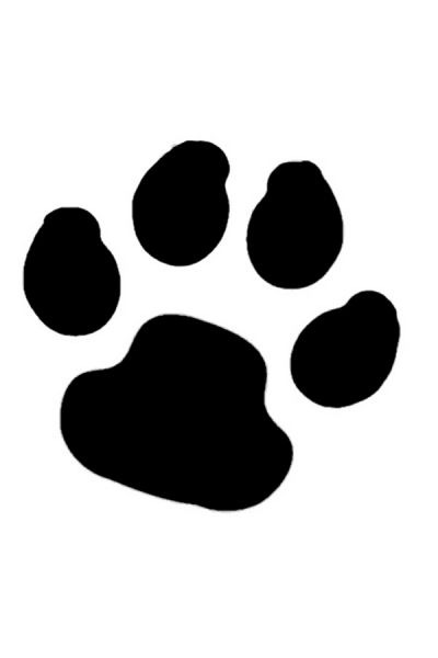 Glitter Tattoo Stencil Paw Print