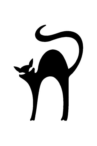 Glitter Tattoo Stencil Gestrekte Kat 