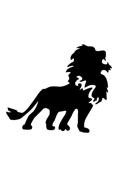 Glitter Tattoo Stencil Lion