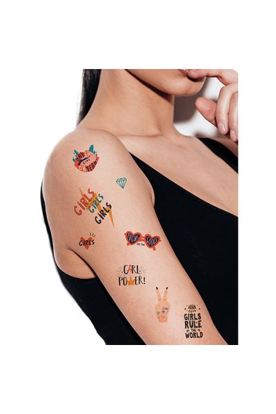 Temporary Tattoo Girls Power Set