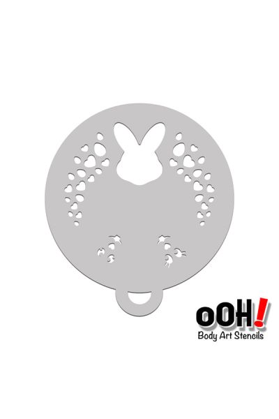 oOh Body Art Bunny Flip Face Painting Stencil