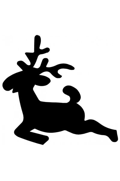 Glitter Tattoo Stencil Jumping Reindeer