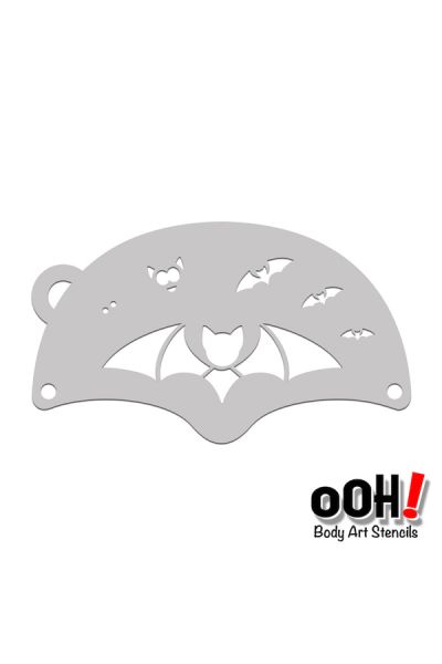oOh Body Art Halloween Bat Mask Face Paint Stencil K13