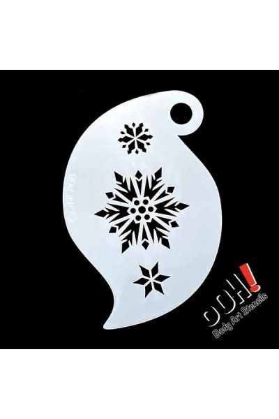 oOh Body Art Snowflake Storm Stencil R08